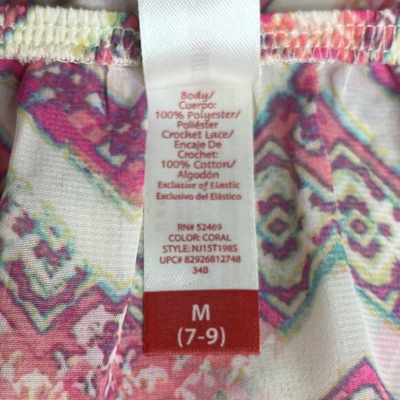 No Boundaries Blouse Shirt Womens Medium Pink Cream New Long Sleeves - Picture 7 of 10